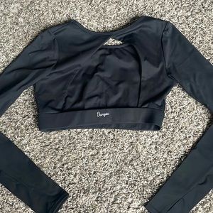 Open back cropped tee